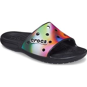 Crocs Unisex's Classic Solarized Slide Clog, Zwart Multi, 9 UK