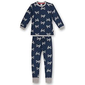 Sanetta Jongens-pyjama's met lange blauwe baby- en peuterpyjama's (2 stuks).