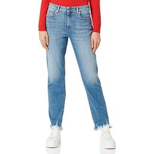 Love Moschino Dames Blue Denim Gepersonaliseerd met geborduurde hand casual broek, blauw (light blue denim), 32