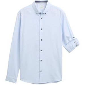 TOM TAILOR heren overhemd, 37928 - Light Blue Fine Stripe, XXL