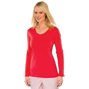 Schiesser Damespyjama-bovenstuk shirt 1/1 mouw, rood (500), 42 NL