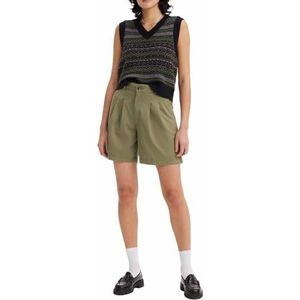 Levi's Geplooide broek, kort groen, diep lichen green, 27