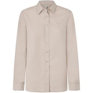 Pepe Jeans Dames Anette Shirt, Bruin (Stone Beige), M