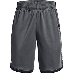 Under Armour Comfortabele korte broek voor jongens, met anti-geurtechnologie, lichte sportbroek met mesh-inzetstukken UA Stunt 3. Shorts