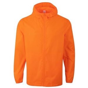 Mukua Stockton windjack, uniseks, neonoranje, maat XXL, Oranje (fluor), XXL