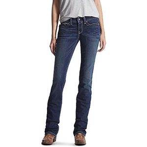 ARIAT Dames R.e.a.l. Mid Rise Straight Leg Jean-Dotd, Oceaan, 25 S