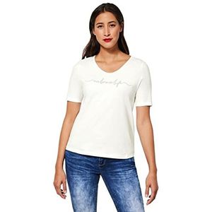 Street One T-shirt voor dames, off-white, 36