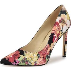 Nine West Tatiana-pomp voor dames, Zwart Herfst Bloemen Multi 009, 38 EU