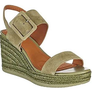 Geox Dames D Ponza espadrille Wedge sandaal, pistache, 37 EU, pistache, 37 EU