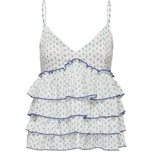 ONLY Dames Onldory Life Strap Layered Top WVN, wit (bright white), S