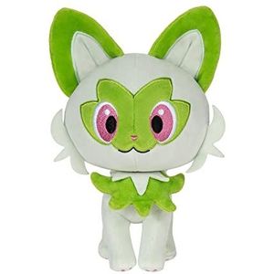 Bizak 63223351-3 Pokemon Sprigatito speelgoed, groen en wit (63223351-3)