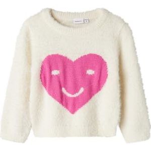 NAME IT Nmfnelise Ls Knit Box gebreide trui voor meisjes, Jet Stream, 86