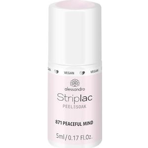 alessandro Striplac Peel or Soak Emotions Peaceful Mind, veganistisch, led-nagellak in geel, voor perfecte nagels in 15 minuten, 5 ml