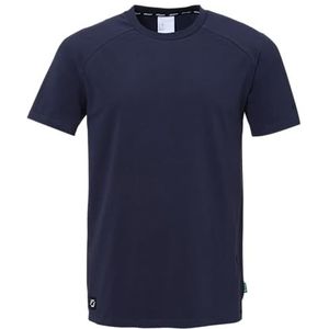uhlsport ID T-shirt fitnessshirt voor kinderen en volwassenen - voetbalshirt - ademend en comfortabel, marineblauw, L