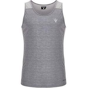 Macron Run Start Scd Placid Singlet Print Gry Mel Man Tanktop Heren
