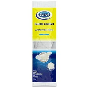 Scholl Pedorex Comfortabele inlegzolen, ademende latex inlegzolen voor dagelijks gebruik, eenheidsmaat, op maat te snijden, 1 paar, wit