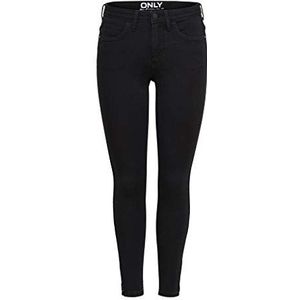 ONLY Onkennend skinny jeans voor dames, middelhoge taille, skinny fit jeans, zwart, S / 34L