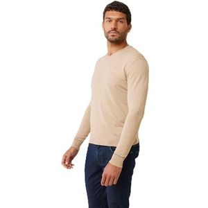 Mexx Heren V-hals sweater, Sand Melee, XL