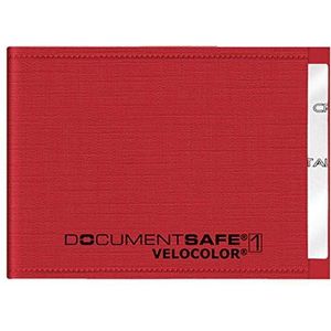 Veloflex 3271321 Document Safe kaarthoes, creditcardhoes, RFID/NFC-bescherming, RFID-blokker, 90 x 63 mm, rood
