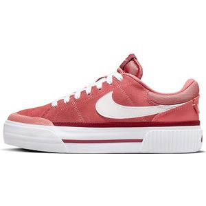Nike Dames W Court Legacy Lift Low Top schoenen, Adobe/White-Team Red-Dragon Red, 37,5 EU, Adobe White Team Red Dragon Red, 37.5 EU