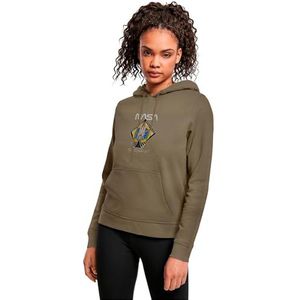 Merchcode Dames Hoodies Dames NASA - STS135 Hoody, Regular Fit, S, olijfgroen, S