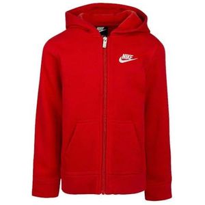 NIKE KIDS Club Fleece Sweatshirt met Volledige Rits 3-4 Jaar Rood