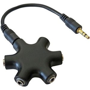 keepdrum ADA067 hoofdtelefoonverdeler audiosplitter voor meerdere hoofdtelefoons 3,5 mm mini-jack