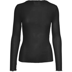 VERO MODA Dames Vmines Ls O-Neck Pullover met lange mouwen, zwart, M