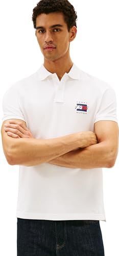 TOMMY HILFIGER - Poloshirt - Navy/Rood/Wit