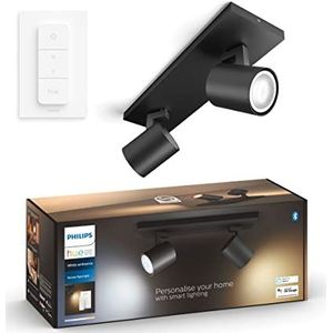 Philips Hue Runner 2-Spot opbouwspot White Ambiance Zwart + dimmer