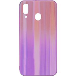 COMMANDER Glazen achterkant regenboog voor Samsung A202 Galaxy A20e Purple