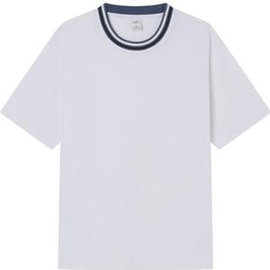 Springfield Tipping SS Piqué T-shirt, 100% Bci-katoen, wit, maat L