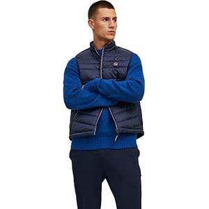 JACK & JONES Heren Jjehero Bodywarmer Collar Noos gewatteerd vest, Navy Blazer/Detail: contrasterende rits, S