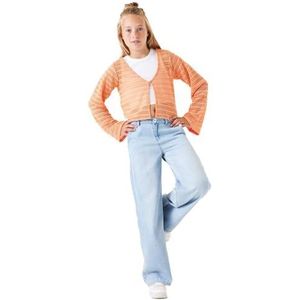 Garcia Kids Gebreide cardigan voor meisjes, Citrus Orange, 140 cm