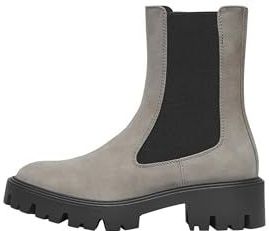 ONLY - ONLBETTY - Chelsea Boots - Greige/Zwart - Imitatieleder