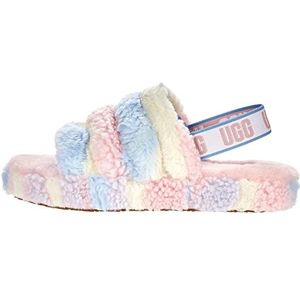 UGG meisjes Fluff Yeah Slide Cali Collage Pantoffel, Trotse strepen, 49 EU