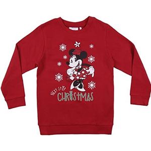 CERDÁ LIFE'S LITTLE MOMENTS Minnie Mouse Kerstshirt voor meisjes, origineel sweatshirt voor meisjes, rood, Eén