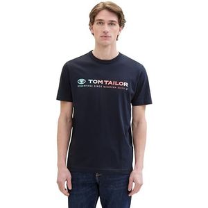 TOM TAILOR Heren T-shirt, 10668 - Sky Captain Blue, 3XL