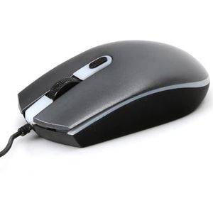 Optische muis met rubber oppervlak, 2000 dpi, grijs, ideaal voor gebruik op kantoor en gaming.