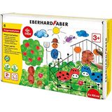 Eberhard Faber 578806 - EFA Color vingerverf set met 6 verfpotjes van elk 100 ml, sneldrogend en afwasbaar, voor mengen en creatief schilderplezier