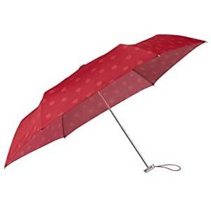 Samsonite Alu Drop S - 3 Section Manual Flat paraplu, 23 cm, rood (Sunset Red Polka Dots)