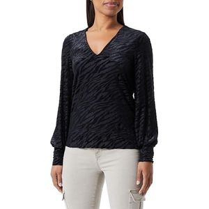 VIMAXA V-hals L/S TOP, zwart, S