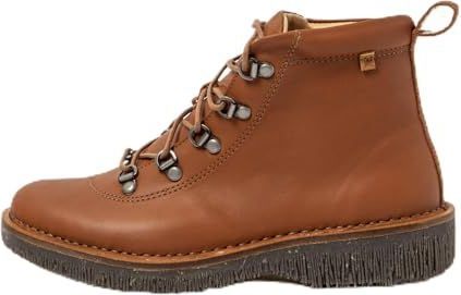 El Naturalista - 255831155005_023 - Leren Enkellaarsjes - Vulkaanbruin - Plat - Veters - Casual