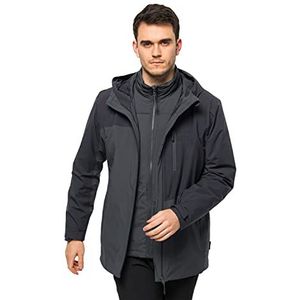 Jack Wolfskin Feldberg 3-in-1 jas, Ebony, 3XL