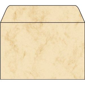SIGEL DU011 enveloppen, marmer beige, C6, 25 stuks, met rubber
