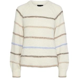 PIECES Pcnelia Ls O-Neck Knit Bc, Berken/Stripes: morl+trco+tgra+schb, M