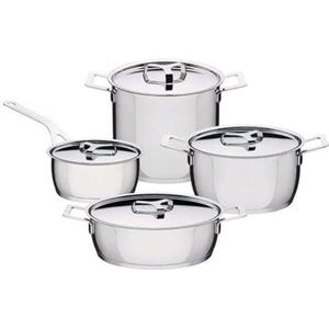 Alessi Pannenset Pots&Pans - AJM100S9 - 6-Delig - door Jasper Morrison