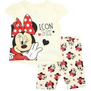 Disney Minnie Baby Set, Complete Baby Outfit, Zachtheid en Comfort met Minnie Mouse-design, Lichtgeel, 12 Maanden, lichtgeel, 12 Maanden