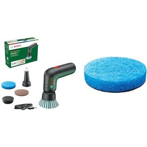 Bosch Home and Garden Elektrische Reinigingsborstel UniversalBrush (3,6 V geïntegreerde accu, 1 micro-USB-kabel) & Bosch Home and Garden Niet-schurende Microvezelpad (3 stuks, in kartonverpakking)