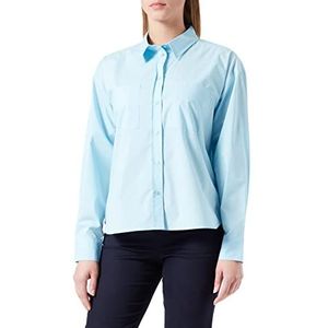 Part Two Dames Sadia Relaxed Fit Shirt met lange mouwen, Kristalblauw, 60